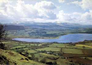 Llangasty and the lake.