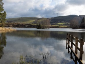 Small lake of llyn Gwyn in Radnorshire